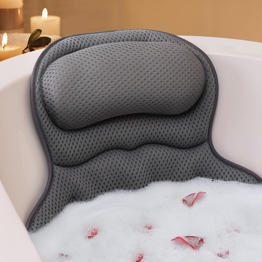 Ozyalo Bath Pillow headrest ergonomic for neck support during long soaks