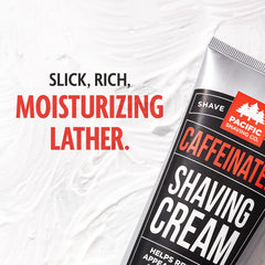 Spearmint aroma of Pacific Shaving caffeinated shaving cream for refreshing use