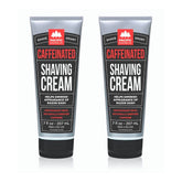 Pacific Shaving Company caffeinated shaving cream bottle and twin pack for hydrated skin