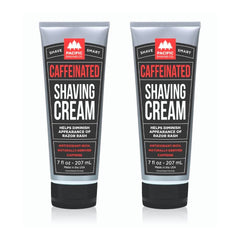 Pacific Shaving Company caffeinated shaving cream bottle and twin pack for hydrated skin