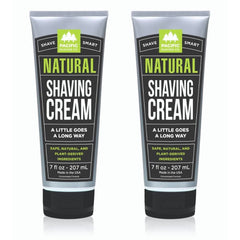 Pacific Shaving Company natural shaving cream jar front view with shea butter for hydrated sensitive skin