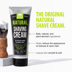 Creamy lather from Pacific Shaving Co natural cream with vitamin E for smooth shave