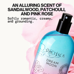 Pacifica Dream Moon atomizer mist close-up for subtle fragrance.