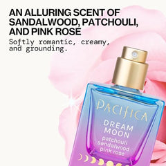 Dream Moon spray on wrist showing easy everyday refresh and mood uplift.