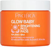 Pacifica Glow Baby Peel Pad en empaque, listo para uso diario sin fragancia.
