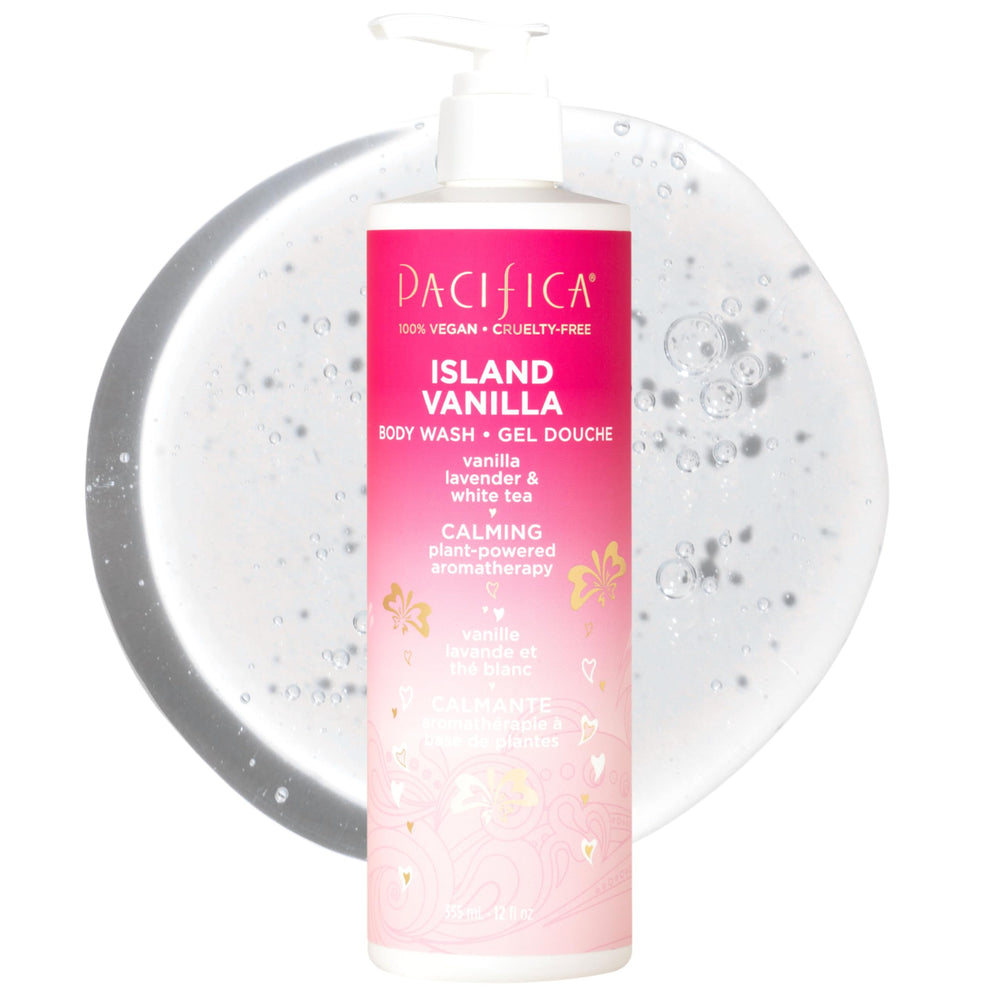 Pacifica Island Vanilla, jabón para cuerpo, limpieza suave y aroma tropical