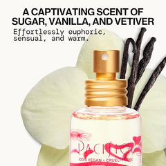 Close-up of vanilla beans highlighting Island Vanilla's warm notes.