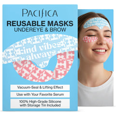 Máscara frontal de Pacifica con sello de vacío para cejas y frente.