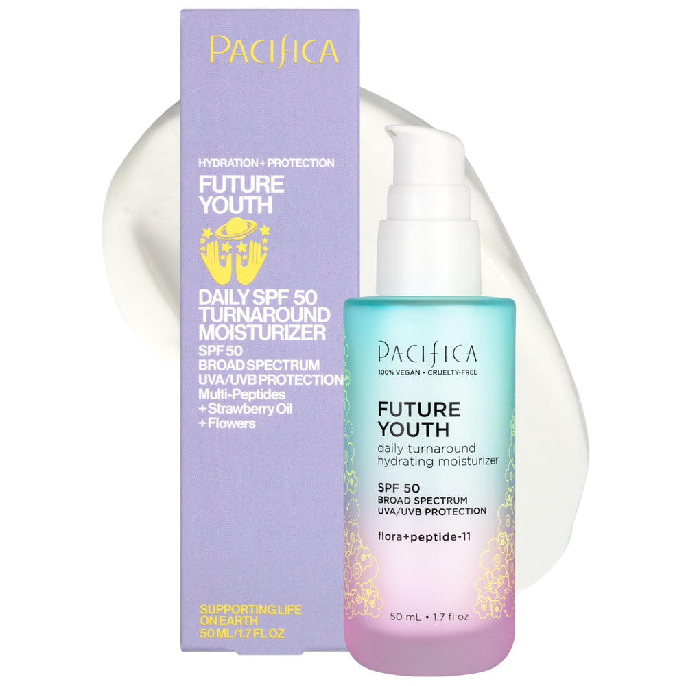 Pacifica Peptide Face Moisturizer Future Youth bottle for daily hydration