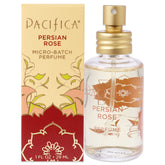 Pacifica Persian Rose bottle close-up showing elegant design for everyday wear.