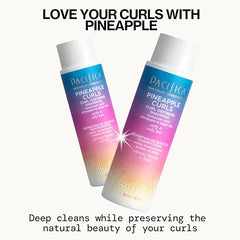 Pacifika Pineapple Curls acondicionador en botella: desliz suave y desenredo sin frizz.