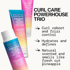 Pacifica Pineapple Curls shampoo lather close-up showing gentle cleanse without stripping moisture