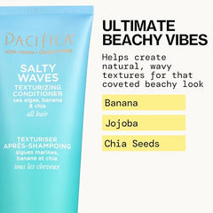 Close-up of Pacifica Salty Waves shampoo lather showing gentle cleansing