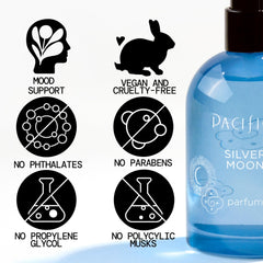 Boxed Pacifica Silver Moon packaging shows eco-friendly design.