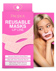 Pacifica Smile Line Mask pair worn along nasolabial folds to soften lines