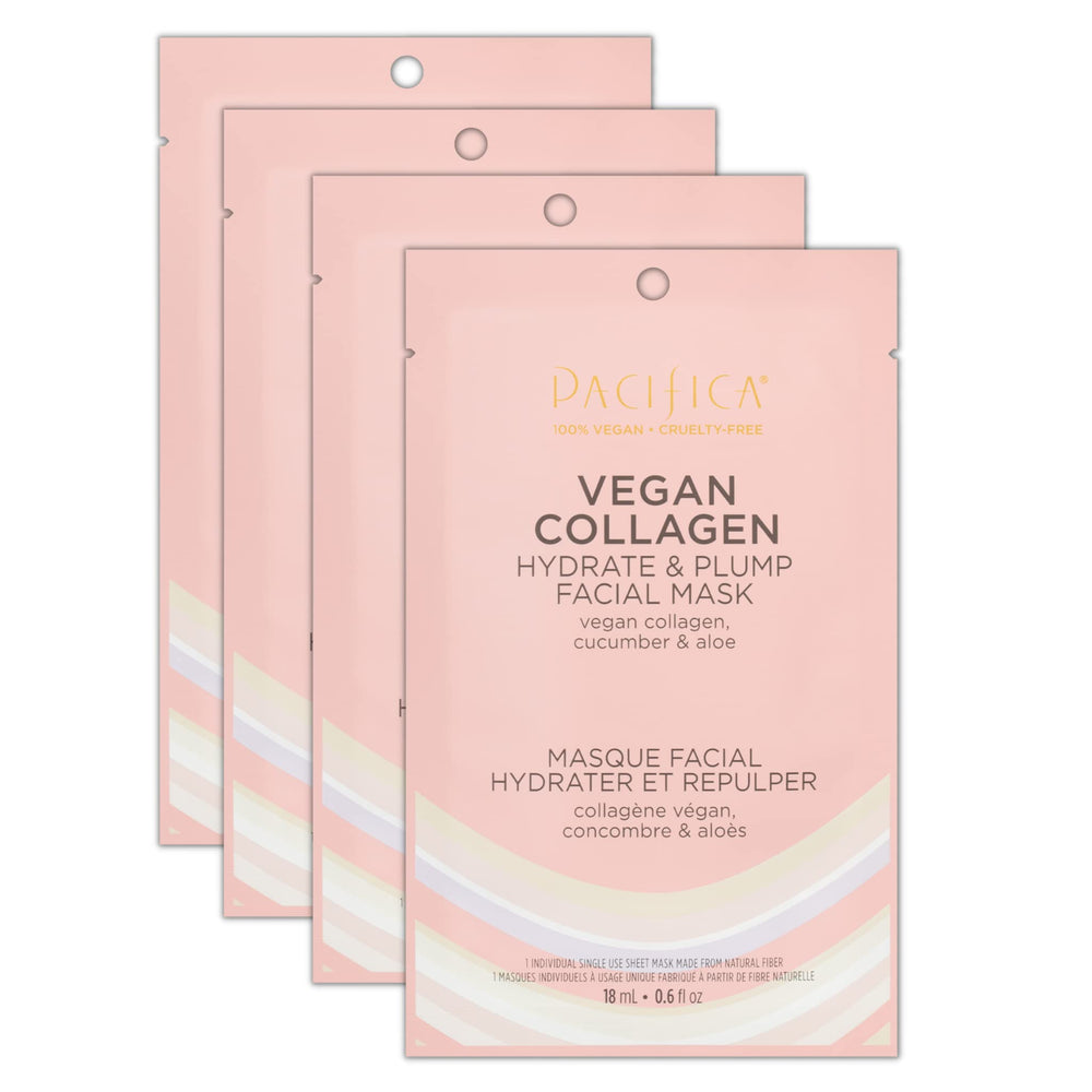 Pacifica Colágeno Vegano: mascarilla hoja-serum para hidratación profunda