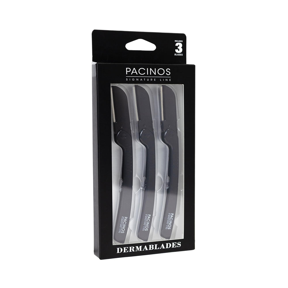 Pacinos Derma Blades beard precision detail for sculpting and grooming.