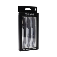Pacinos Derma Blades beard precision detail for sculpting and grooming.