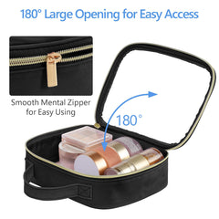 Packism Clear Makeup Bag with handle for simple carrying.