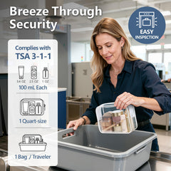 Packism see-through PVC bag with reinforced seams for durable organization.