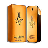 Paco Rabanne 1 Million bottle front view emphasizes bold confidence.