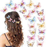 Paderison moving butterfly clip brown on hair adds playful color.