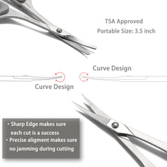 Pafason round-tip nose scissor safe for nose hair trimming