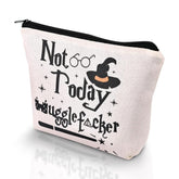 Paliboiu Magic Wizard makeup bag front view highlighting durable linen for travel.