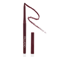 Delineador de labios Palladio retráctil resistente al agua en tono negro-baya.