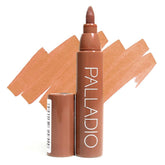 Palladio Lip Stain con punta biselada precisa para control de color.