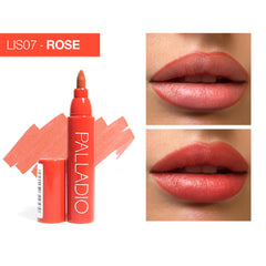 Palladio Lip Stain Rosa: acabado mate y duradero
