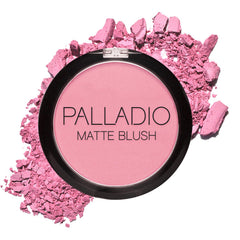 Palladio Rubor Mate Rosa Frambuesa, empaque elegante para uso diario.