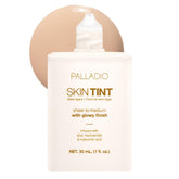 Palladio Skin Tint muestra una botella luminosa para un aspecto radiante.