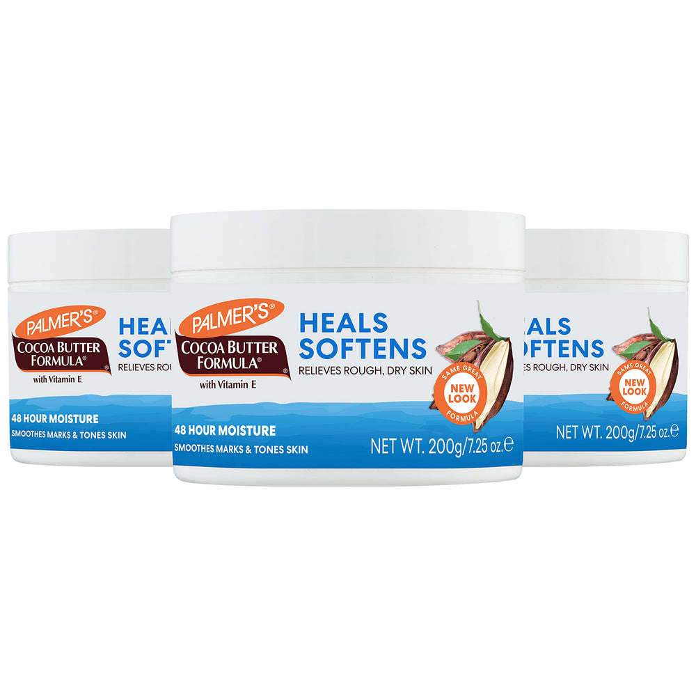 Palmer's Cocoa Butter Solid Daily Skin Therapy pack demonstrates deep hydration for dry skin.