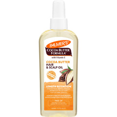 Palmers Aceite de Manteca de cacao y biotina, frasco, hidrata profundamente el cabello.