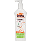 Palmer's Cocoa Butter Firming Lotion packaging shown for postpartum skincare.