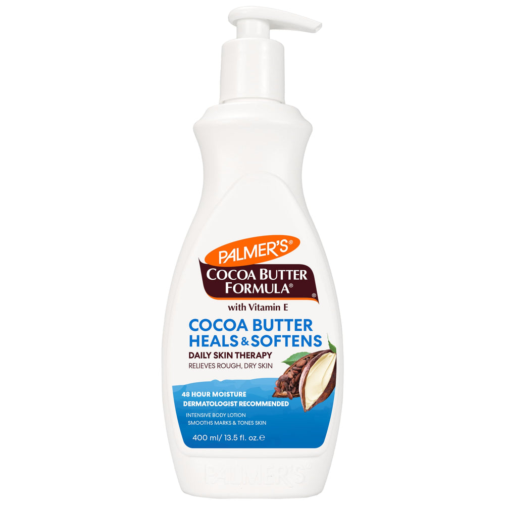 Palmer's Cocoa Butter Formula daily body lotion bottle provides deep hydration for dry skin.