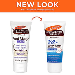 Palmer's exfoliante para pies, enfoque en callos y durezas con efecto mentolado.