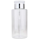 PANA 10oz push-down pump dispenser with silver cap, travel-friendly and spill-free