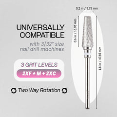 PANA cuticle-cleaning segment on the 5-in-1 Pro bit for safe prep.
