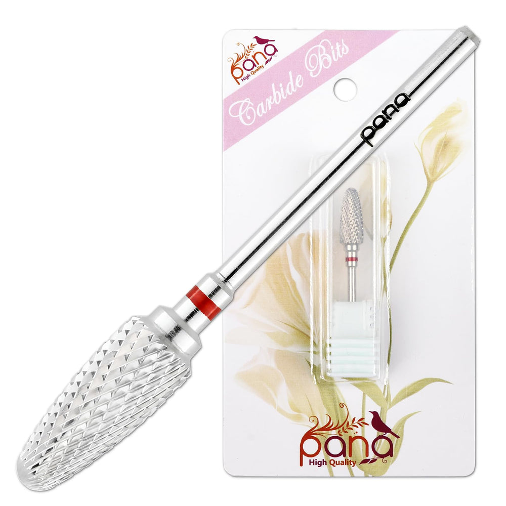PANA nail carbide bit 3-32 safety, fine grit for precise smoothing on acrylic nails