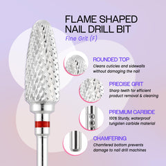 PANA nail carbide bit under-nail cleaning, gel removal near the nail bed
