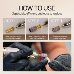 PANA nail sanding band compact storage case keeps bands organized.