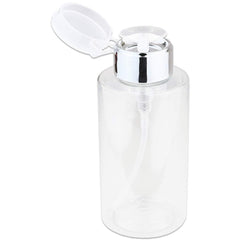 PANA silver-cap pump close-up shows durable, portable packaging ideal for cosmetics on the go