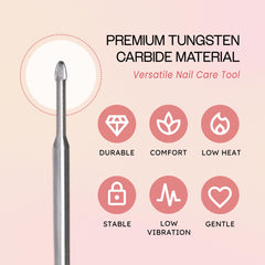 PANA under-nail cleaning bit enables efficient debris removal.