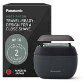 Panasonic ARC5 palm-sized razor ready for precise, on-the-go shaves.