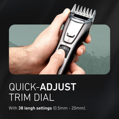 Panasonic ER-GB80-S dial with 39 length settings for precise trimming.