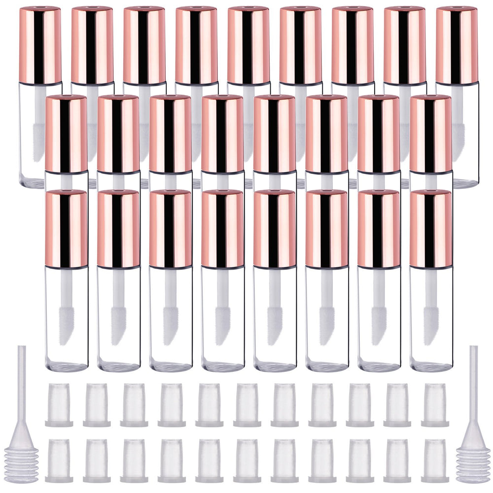 Pangda empty lip gloss tube with rose gold cap for portable use
