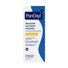 PanOxyl Daytime Invisible Patches packaging for discreet blemish protection