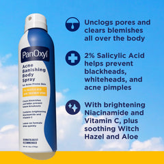 Niacinamida y vitamina C para tono de piel más uniforme con PanOxyl.